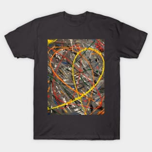 Dark emotions acrylic abstract artwork T-Shirt